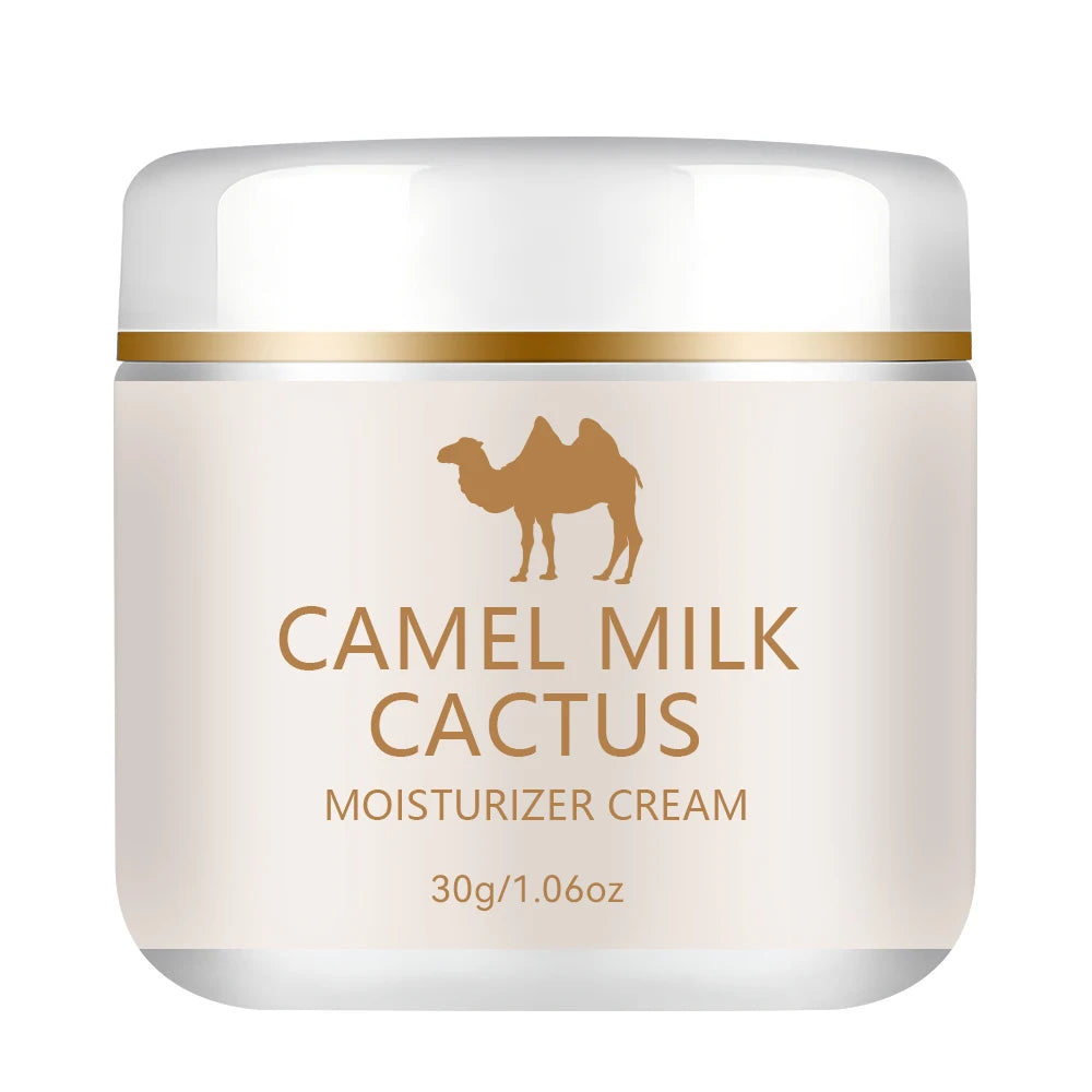Camel Milk & Cactus Moisturizing Cream – 72-hour hydration, brightens skin. Gentle formula for sensitive skin.