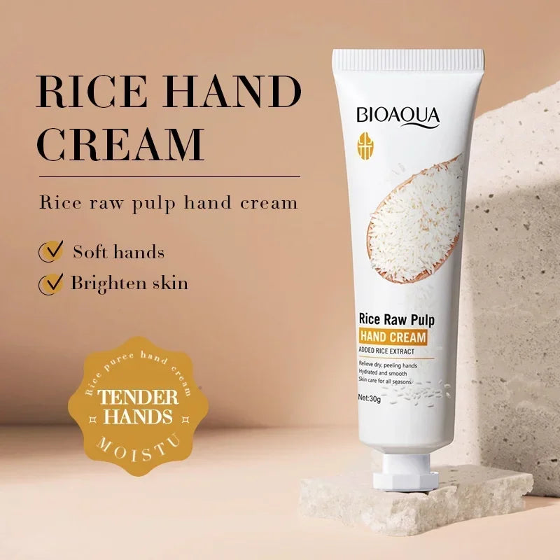 Crema Mani al Riso BIOAQUA – Illuminante e Levigante